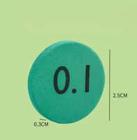Discos de Valor Posicional de 2.5cm, EVA Suave, Impresos, Lavables, Multicolores, para el Aprendizaje de Matemáticas, Directo de Fábrica