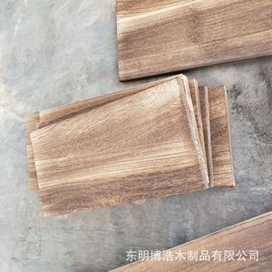 Hirohiro Carbonized Paulownia Wood <b>Wall</b> Shelves Rectangle <b>Display</b> Board <b>Wall</b> Mounted Type Easy To Fix BH--113 - Product Image 2