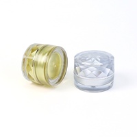 Pot de crème acrylique de 5g 10g avec la conception d'orchidée de prisme de diamant récipient cosmétique pot d'emballage de soins de la peau en plastique