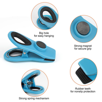 Clips magnétiques en plastique personnalisés pour la conservation des aliments, clips de fermeture pour sacs à collation, produits ménagers promotionnels, autocollants magnétiques pour réfrigérateur