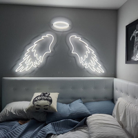 Enseigne néon Ailes d'ange, Dropshipping, Conception gratuite, Matériau écologique, Lumière néon LED, Enseigne néon LED acrylique personnalisée