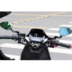 Nouvel ensemble de rétroviseurs latéraux pliables universels pour moto et scooter, en alliage d'aluminium CNC, lentille convexe grand angle, clair, 10 mm - Product Image 2