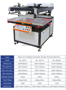 Nghiêng cánh tay màu duy nhất màn hình lụa máy in cho Phim Giấy tại chỗ UV in ấn tự động Màn hình máy in - Product Image 3