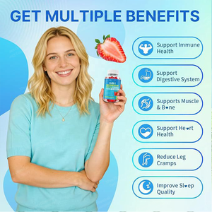 OEM ODM Magnezyum Glisinat & Sitrat & Malat Jelibonları Hafızayı ve Uykuyu Geliştirir Günlük Jelibon Takviyesi 60 Jelibon/Şişe 2 Jelibon - Product Image 3