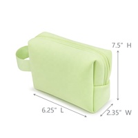 Sac cosmétique multifonctionnel pour femmes en néoprène portable, simple, tendance, imperméable, durable, avec poignée souple, grande capacité, design personnalisé