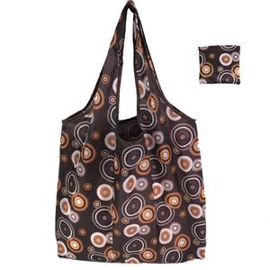 Custom Reusable Recycled Polyester Foldaway Pouch Grocery Shopping Trolley Tote <b>Bags</b> Rpet <b>Foldable</b> <b>Bags</b> - Product Image 5