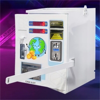 Machine d'échange de jetons colorée et fiable pour parcs d'attractions, garantie 1 an, version anglaise