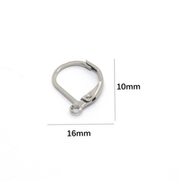 Crochets d'oreilles à levier en acier inoxydable, boucles ouvertes, crochets français, attaches à levier, accessoires de bijouterie DIY pour boucles d'oreilles