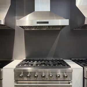 Hotte de cuisine industrielle de 48 pouces, 2000 m³/h, avec corps en acier inoxydable, moteurs doubles, filtre à déflecteurs, 3 vitesses, éclairage LED - Product Image 5