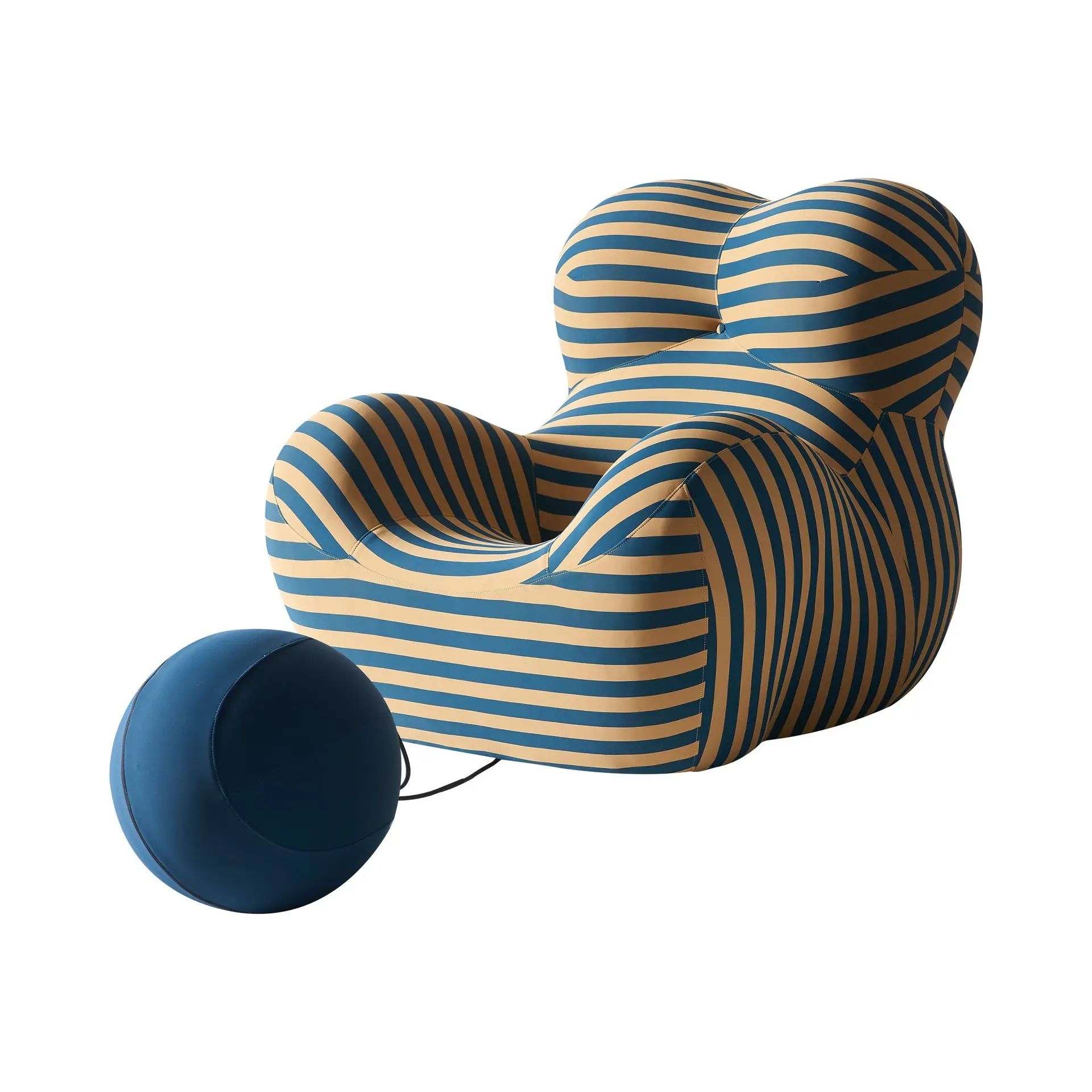 Nordic Luxury OEM/ODM Modern Lazy Foam Ball Hugging Chair Ergonomic Sofa Bean Bag Single Sofa Chair for Living Room