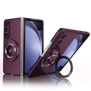 Coque de téléphone magnétique sans fil pour <span class=keywords><strong>Samsung</strong></span> <span class=keywords><strong>Galaxy</strong></span> <span class=keywords><strong>Z</strong></span> <span class=keywords><strong>Fold</strong></span> 7 6 5 4 <span class=keywords><strong>3</strong></span> Finger Ring 360 Degree Kickstand Hard Protective <span class=keywords><strong>Cover</strong></span> - Product Image 4