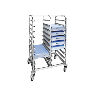 Carrello Portavassoi per 20 Unità, Carrello con Cassetti in Plastica per Uso Medico e Ospedaliero - Product Image 1