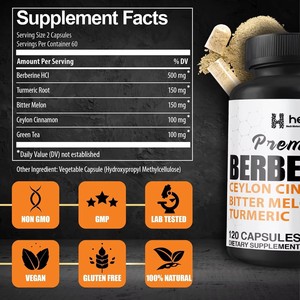 Cápsulas de Berberina de Marca Privada OEM/ODM - Suplemento Natural de Berberina de Alta Pureza para Adultos, para Energía - Product Image 2