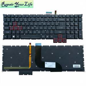 <span class=keywords><strong>Clavier</strong></span> américain d'origine pour Acer <span class=keywords><strong>Predator</strong></span> G9-591 G9-591R G9-591G G9-791 G9-791G G9-793 G9-593 G9-792 EG5P_A50BRL, rétroéclairage rouge - Product Image 1