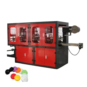 Nueva máquina para máquinas termoformadoras de cubierta de taza de plástico automática de negocios pequeños, máquina de fabricación de moldeo de tapa de taza de papel