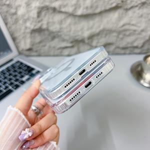 Originale per <span class=keywords><strong>Apple</strong></span> <span class=keywords><strong>Iphone</strong></span> 17 16 Pro <span class=keywords><strong>custodia</strong></span> Max trasparente Anti giallo spesso Set alla rinfusa con caricatore magnetico Wireless antiurto - Product Image 4