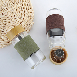 Tazza <span class=keywords><strong>da</strong></span> viaggio in vetro portatile <span class=keywords><strong>con</strong></span> <span class=keywords><strong>infusore</strong></span> per tè in caraffa di vendita calda personalizzata all'ingrosso <span class=keywords><strong>con</strong></span> custodia protettiva in Silicone - Product Image 4