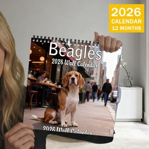 Tùy Chỉnh Beagles 2026 Xoắn Ốc Tường Lịch Nghệ Thuật Giấy 300gsm Lớn Hàng Tháng Nhà Văn Phòng Đồng Hồ Quà Tặng - Product Image 3