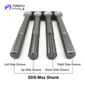 מקדח SDS Max להנחת מוטות הארקה בקוטר 5/8 אינץ' ו-3/4 אינץ' - כלי עבודה כבד המתאים לפטיש רוטורי עבור מוטות T וברזל בניין - Product Image 5