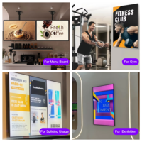 Écran tactile LCD Android mural haute luminosité IP65 pour la publicité animée dans les restaurants, les magasins de détail et les centres commerciaux