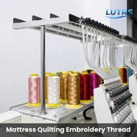 Fil à broder pour matelas, fil à broder en polyester à haute brillance, fil soyeux brillant pour machine à broder industrielle