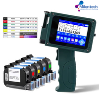 Nouvelle imprimante à jet d'encre portable 12,7 mm à séchage rapide avec tube flexible, semi-automatique pour l'impression de codes de date/heure/lot