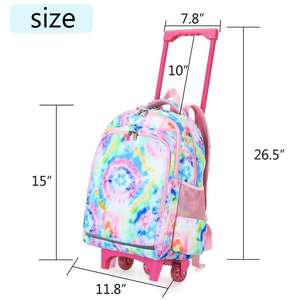 Maleta Infantil con <span class=keywords><strong>Ruedas</strong></span>, Estilo Bonito, Personalizada, Material Oxford, Mochila con <span class=keywords><strong>Ruedas</strong></span> <span class=keywords><strong>para</strong></span> la Escuela, Equipaje <span class=keywords><strong>de</strong></span> Viaje <span class=keywords><strong>para</strong></span> Niñas - Product Image 5