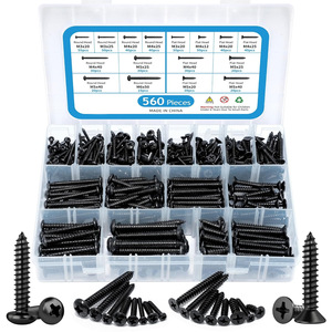 Cross Border Screw Set 560pcs Carbon Steel Phillips Head Countersunk Self Tapping Wood Drywall Screws Metric Grade A - Product Image 2