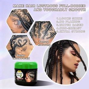 <span class=keywords><strong>Gel</strong></span> coiffant pour cheveux crépus à tenue forte, anti-frisottis, pour cheveux bouclés, torsades, tresses fermes, non gras, séchage rapide, vente chaude - Product Image 2