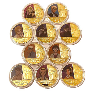 Pièces de monnaie commémoratives Detective Conan Ten-Design, pièce de monnaie anime Touya Akai, pièce de monnaie Gin en métal moulé sous pression, objet de collection emballé individuellement - Product Image 1