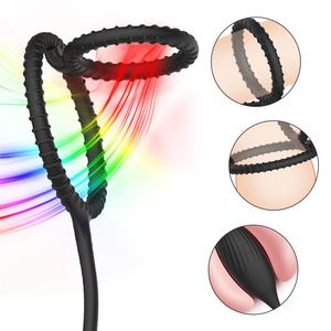 <span class=keywords><strong>Vibratore</strong></span> Anale con Doppi Anelli per il Pene Massaggiatore <span class=keywords><strong>Prostatico</strong></span> con Telecomando, Plug Anale con 10 Modalità di Vibrazione per Uomo - Product Image 5