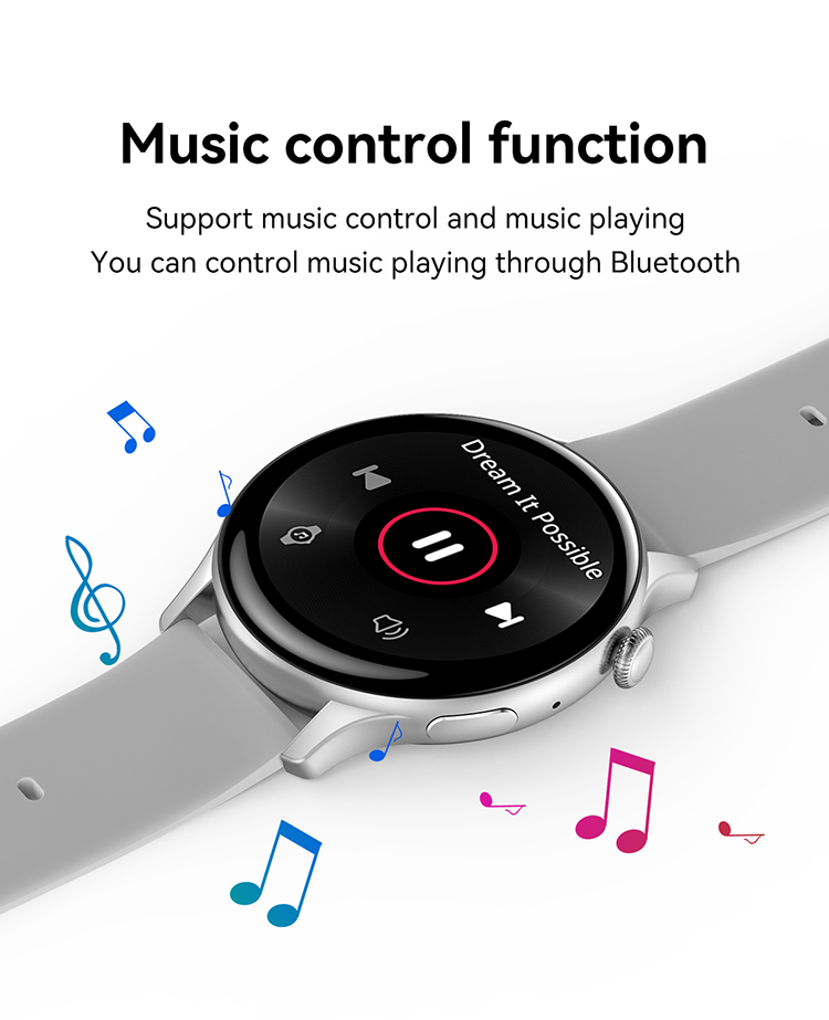 1.43 Inch HD AMOLED Display Smartwatch , HK85 260mAh Smart Watch BT Calling