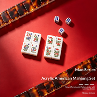 Jeu de Mahjong Américain 166 Tuiles avec Jokers en Acrylique Effet Écaille de Tortue Dragon pour 4 Joueurs – Idéal pour Soirées Familiales et Cadeaux de Fêtes