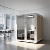 Cabine de bureau portable isolée, cabine de bureau modulaire, cabine insonorisée, isolation acoustique pour l'enregistrement