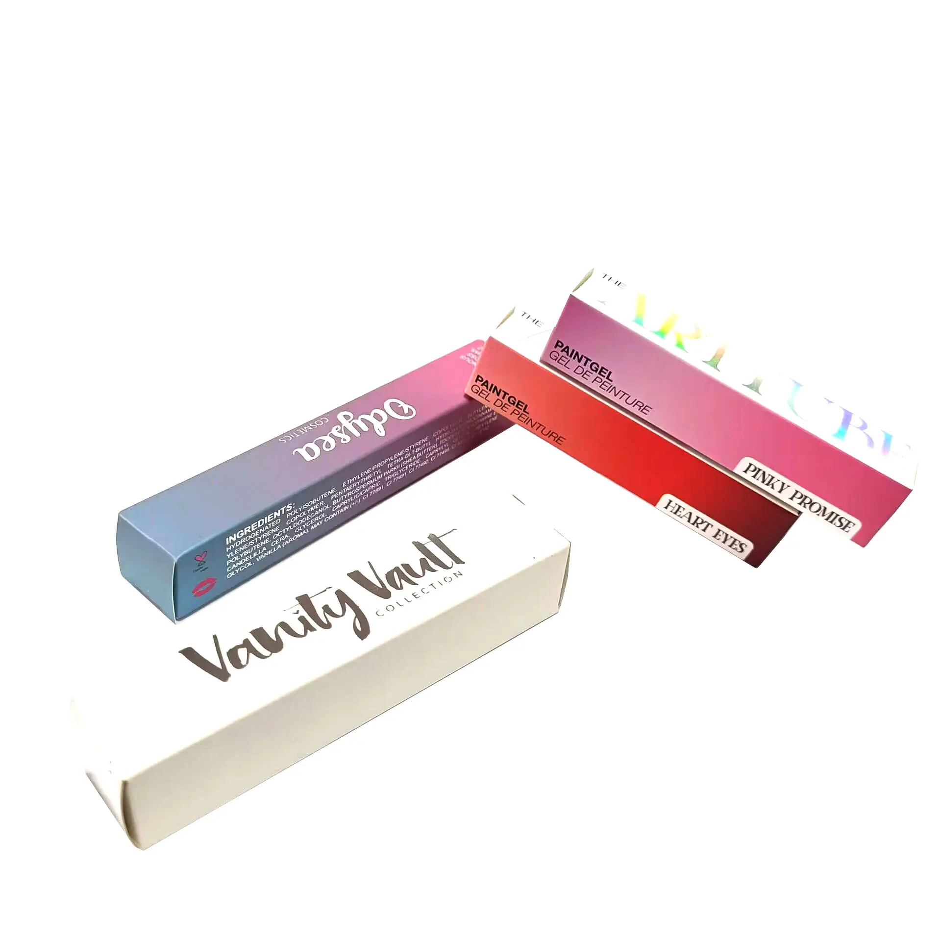 Nützliche Papierschachtel kosmetische Fabrikverkauf Lipgloss-Verpackungsbox Kosmatische Darstellungsschachtel