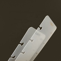 Règle de mesure en plastique PP A5 personnalisée avec impression et diviseur de disque en feuille d'or pour planificateur