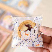 Sachets transparents autocollants en BOPP à soufflet latéral, recyclables, pour bonbons, biscuits, gâteaux, sushis – Nouvelle mode, vente chaude