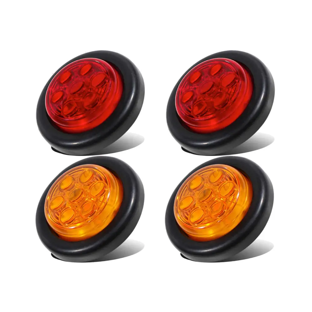 2 Inch Vòng 7 Led Trailer Side Marker Lights 12V Dc Đèn Xe Tải Pickup Rv Xe Buýt Caravan Tow Cab Led