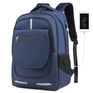 Recyclingstoff wasserdicht umweltfreundlich Herren Laptop-Rücksack USB-Aufladung Outdoor-Aktivitäten Reisen Schultasche für Studenten