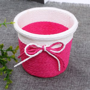 Wholesale High Quality Home <strong>Decoration</strong> Paper Rope Woven Flower <strong>Storage</strong> <strong>Baskets</strong> and <strong>Decorative</strong> Gift <strong>Basket</strong> - Product Image 6
