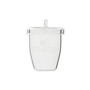 معمل RONGTAI الكوارتز المصهر السيليكا بوتقة موزع الصين RT091 بوتقة زجاج الكوارتز الشفاف مع غطاء حلقة - Product Image 1