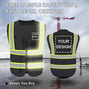 Gilet de sécurité réfléchissant, vêtements de travail haute visibilité pour la construction en bord de route, la gestion du trafic, la protection des entrepôts - Product Image 2