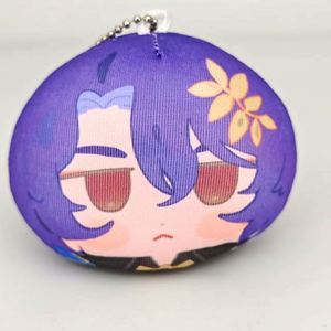 High Quality Cotton Filling Keychains Customized Logo Round Soft Pendant Keyrings Stuffed Animal Dolls at an Price - Product Image 3