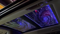 Lumière d'ambiance à double lucarne pour toit ouvrant Lumière d'ambiance LED polychrome pour voiture Ciel étoilé Film panoramique Éclairage intérieur