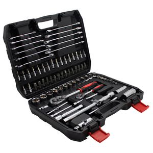 Kit de herramientas de reparación de automóviles, venta al por mayor, llave con logotipo personalizado, juego de herramientas con zócalo CRV mate de 82 piezas - Product Image 3