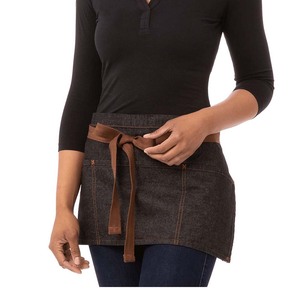 Delantal vaquero de cintura corta, uniforme de trabajo para camareros de restaurante - Product Image 2