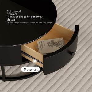 Tavolino da Caffè <span class=keywords><strong>in</strong></span> <span class=keywords><strong>Vetro</strong></span> Temperato di Alta Gamma, Nuovo Design Moderno <span class=keywords><strong>e</strong></span> Semplice di Lusso Leggero per Appartamenti Piccoli <span class=keywords><strong>e</strong></span> Combinazioni di Arredamento per Hotel - Product Image 4