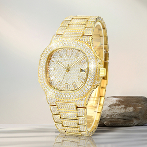 Reloj de Lujo para Hombre, Moderno, con Cristales de Moissanita VVS, Caja Cuadrada Mecánica, Estilo Hip Hop, 40mm - Product Image 1