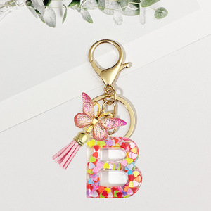 Llavero <span class=keywords><strong>de</strong></span> Aleación Más Vendido con 26 Letras Inglesas, un Colgante para Bolso <span class=keywords><strong>de</strong></span> Chica Juvenil y Adorable, y Accesorios para Coche. - Product Image 4