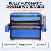 Presse à Chaud Semi-automatique Grand Format Double Station 80x100 100x120cm pour Sublimation et Transfert Thermique sur T-shirts et Vêtements